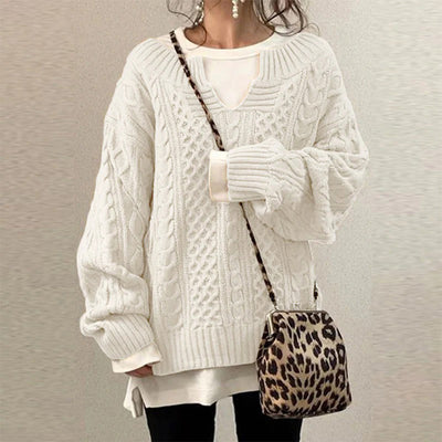 Jumper – Knit Blend Cable Texture & Layered Insulation