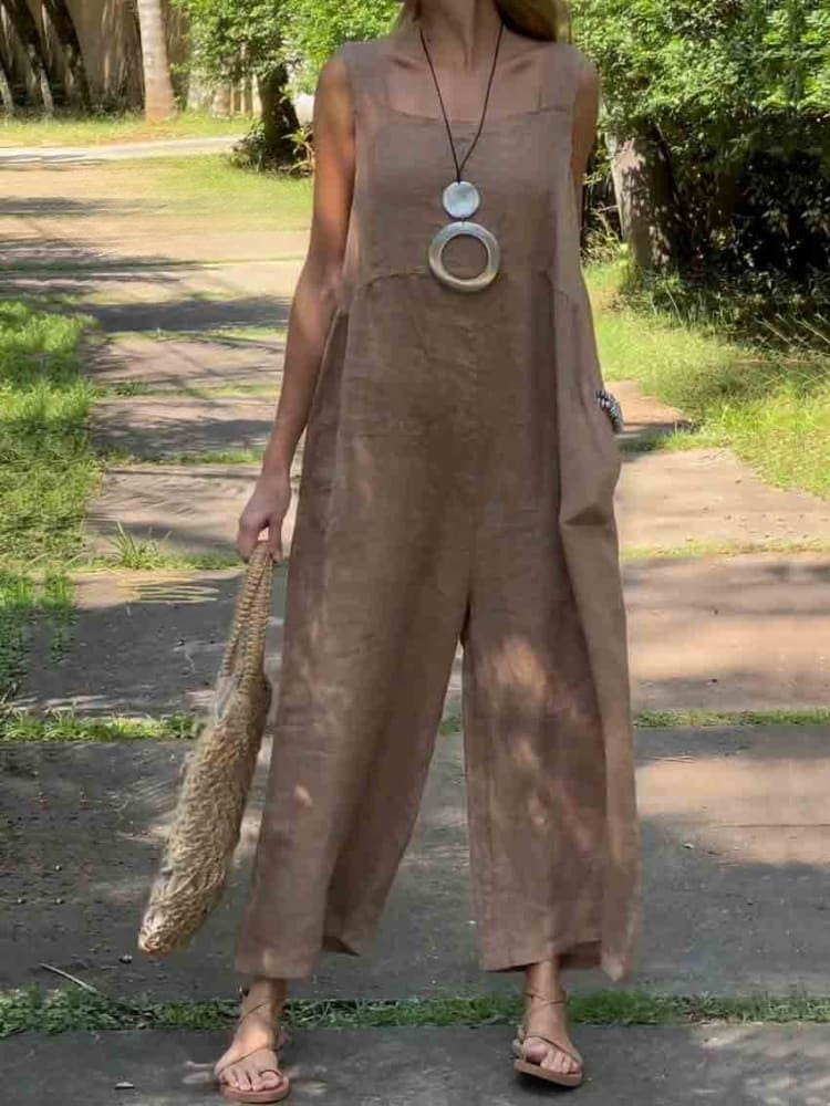 Jumpsuit - Breathable Blend Loose Cut & Easy Movement