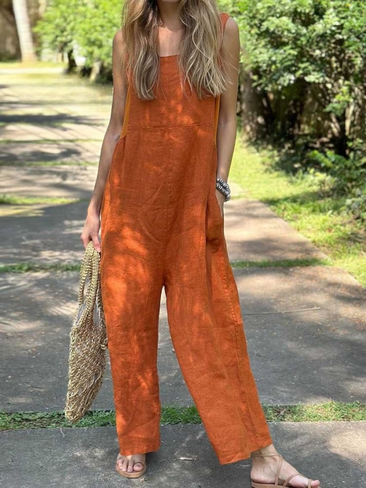 Jumpsuit - Breathable Blend Loose Cut & Easy Movement
