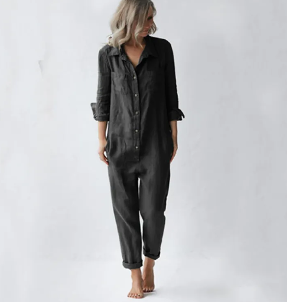 Jumpsuit – Polyester Blend Clean Lines & Easy Movement