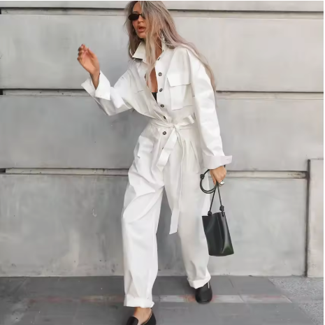 Jumpsuit – Polyester Blend Clean Lines & Easy Movement