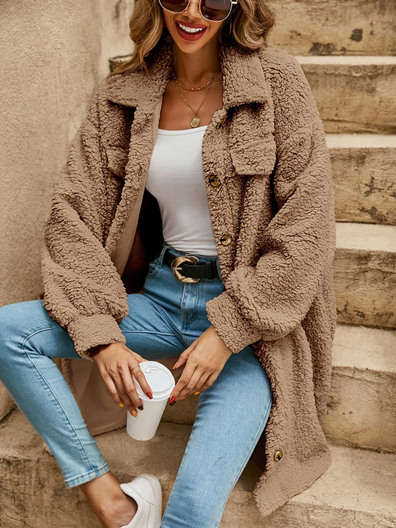 Knit Blazer Coat - Convertible Relaxed Fit & Easy Movement