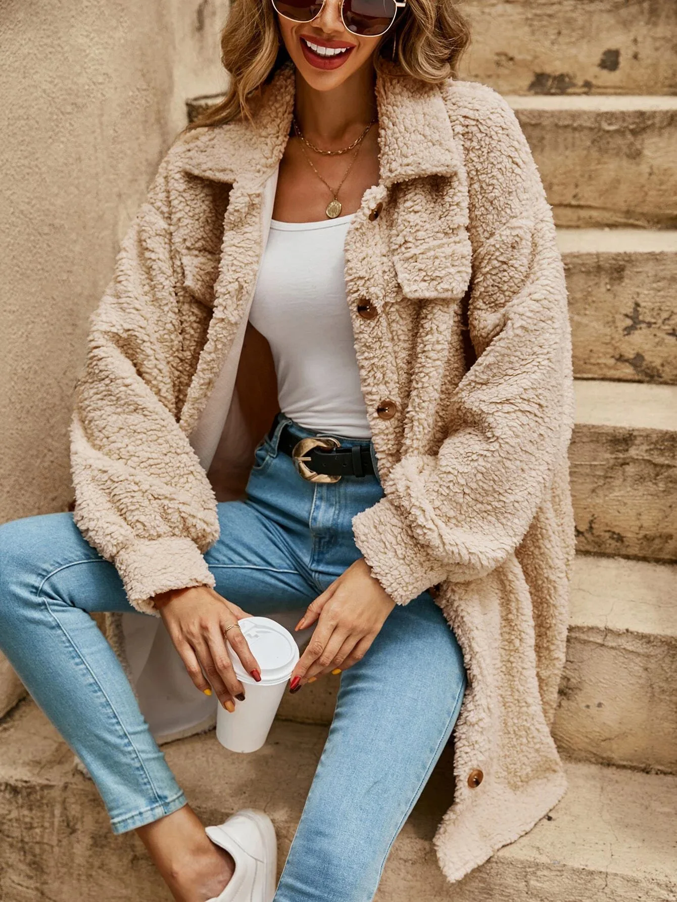 Knit Blazer Coat - Convertible Relaxed Fit & Easy Movement