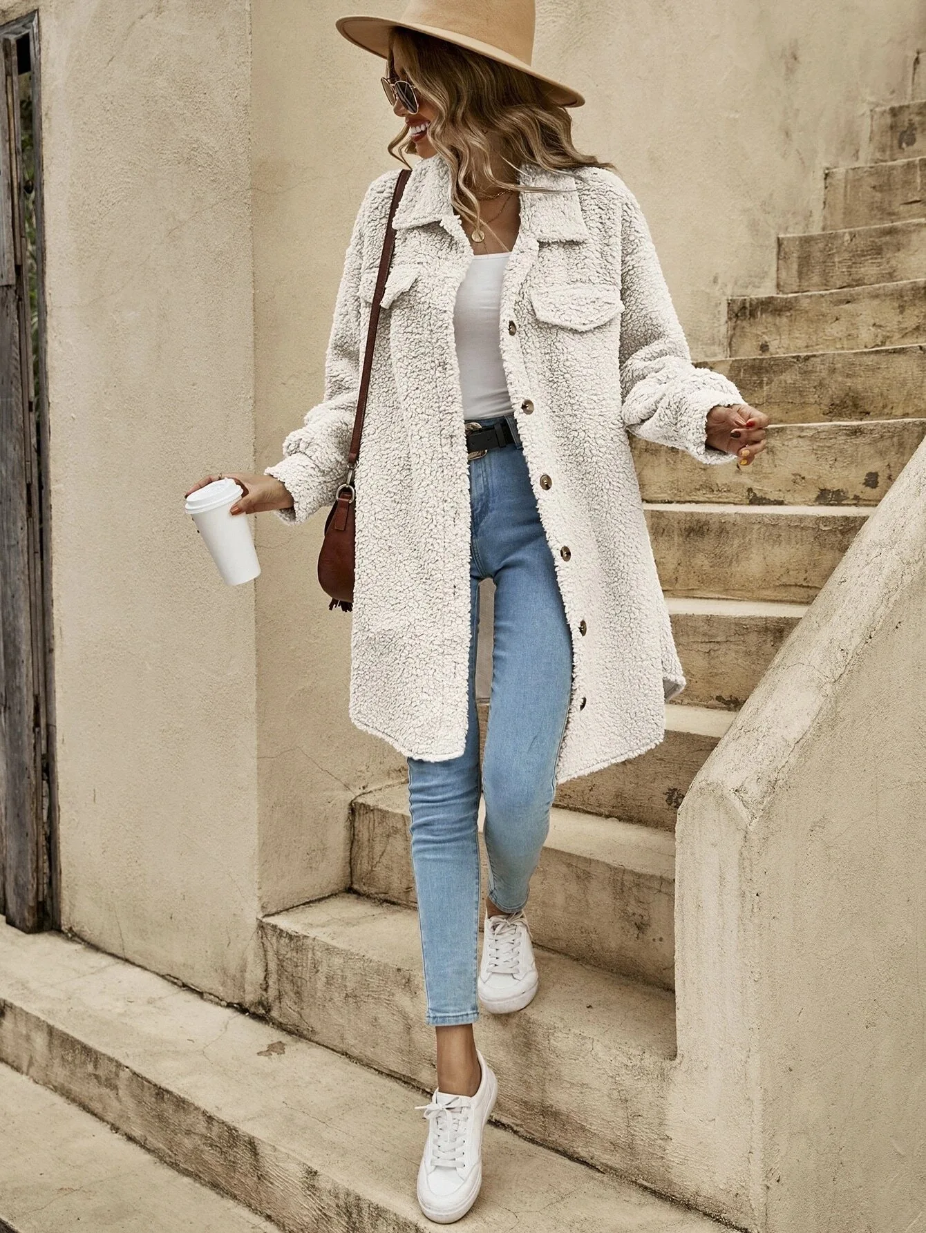 Knit Blazer Coat - Convertible Relaxed Fit & Easy Movement
