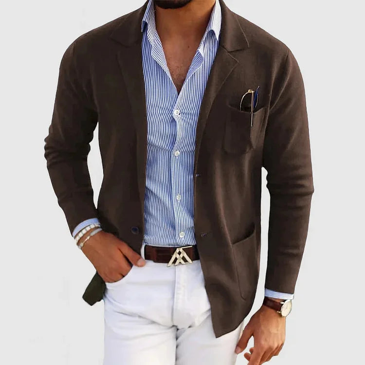 Knit Blazer - Soft Knit Surface & Structured Movement