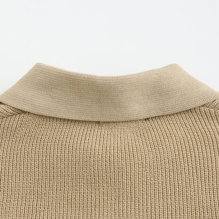 Knit Blend Jumper - Half Zip Collar and Breathable Warmth
