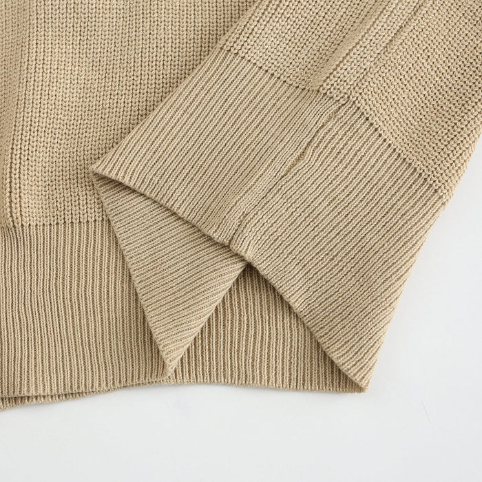 Knit Blend Jumper - Half Zip Collar and Breathable Warmth