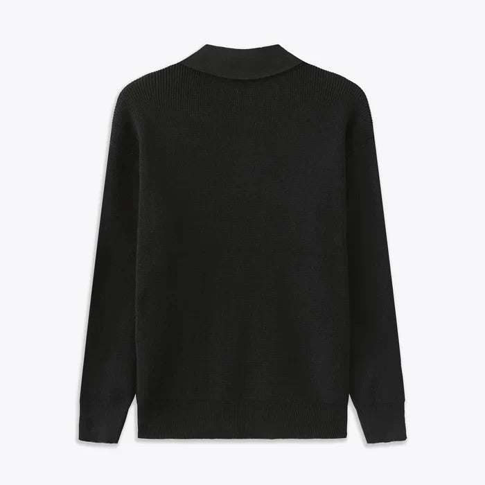 Knit Blend Jumper - Half Zip Collar and Breathable Warmth