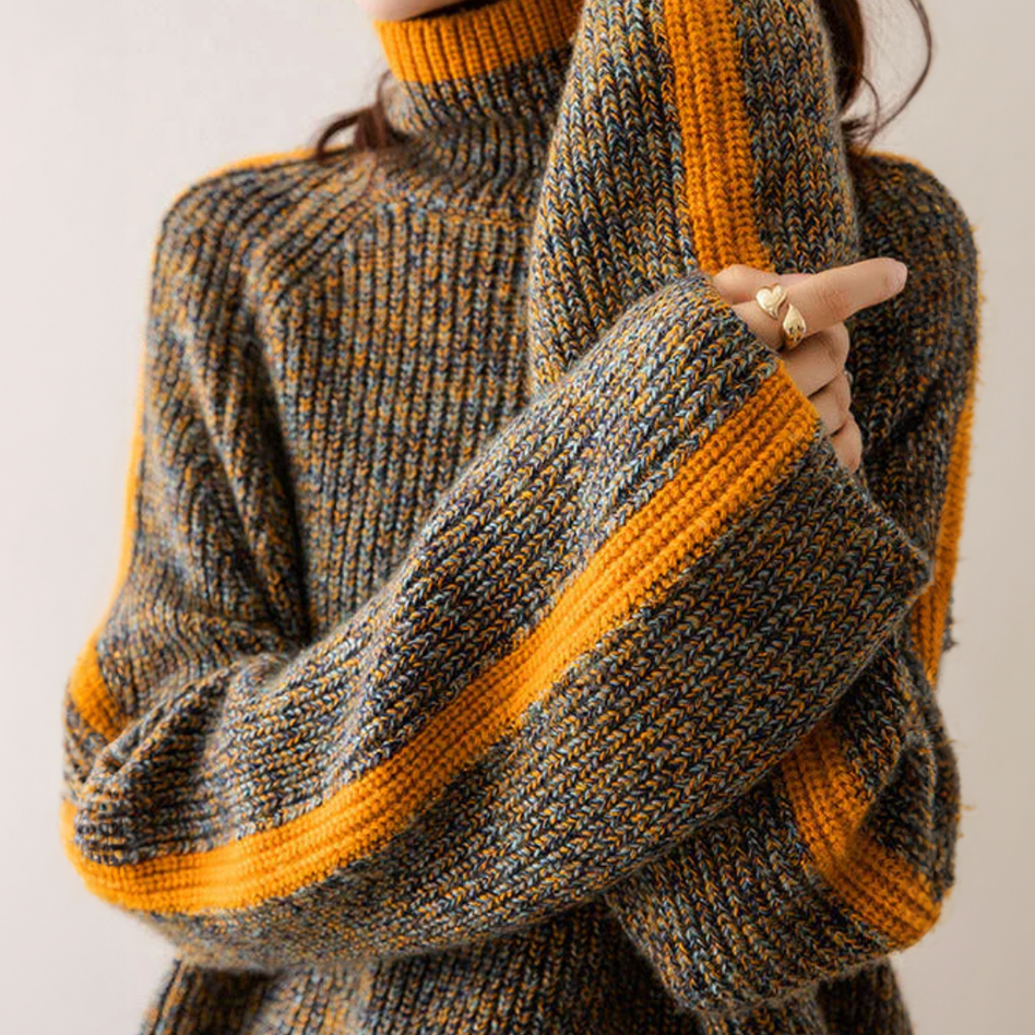 Knit-Blend Jumper – Turtleneck & Close Fit For Movement
