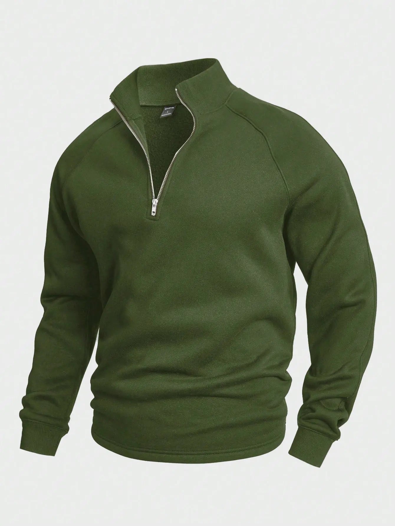 Knit Blend Sweater - Half Zip Neck & Flexible Shape