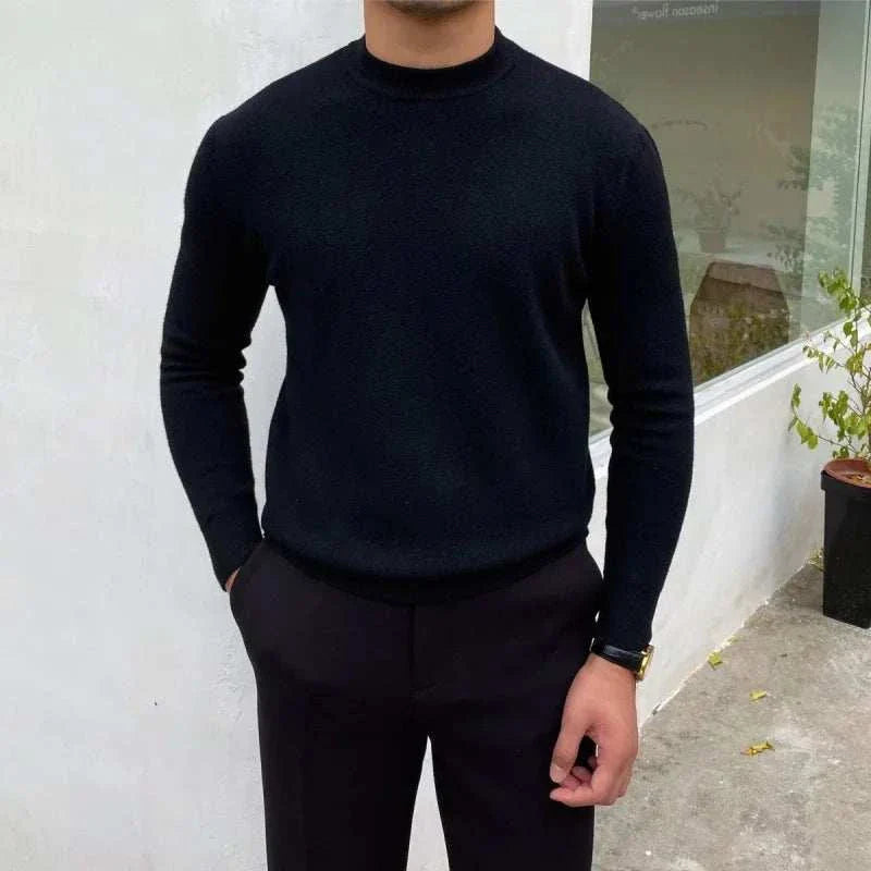 Knit Blend Sweater - Slim Shape And Flexible Breathable Fit