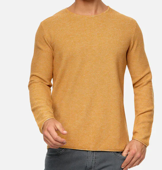 Knit Blend Sweatshirt - Stand Collar And Secure Pockets