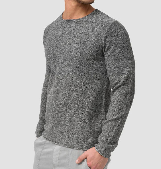Knit Blend Sweatshirt - Stand Collar And Secure Pockets