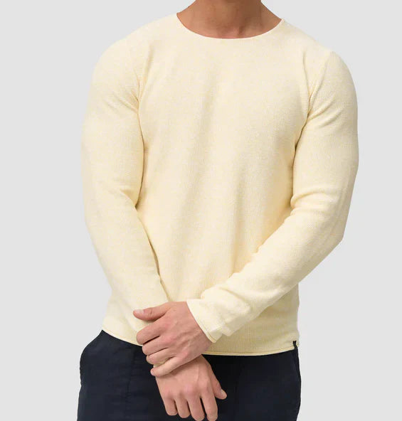 Knit Blend Sweatshirt - Stand Collar And Secure Pockets