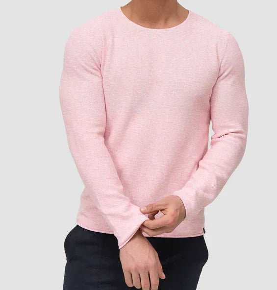 Knit Blend Sweatshirt - Stand Collar And Secure Pockets