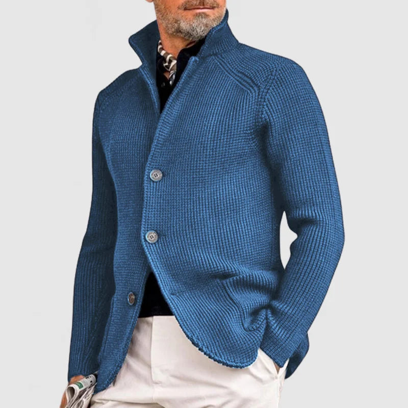 Knit Cardigan - Lapel Front and Smooth Drape Easy On Off