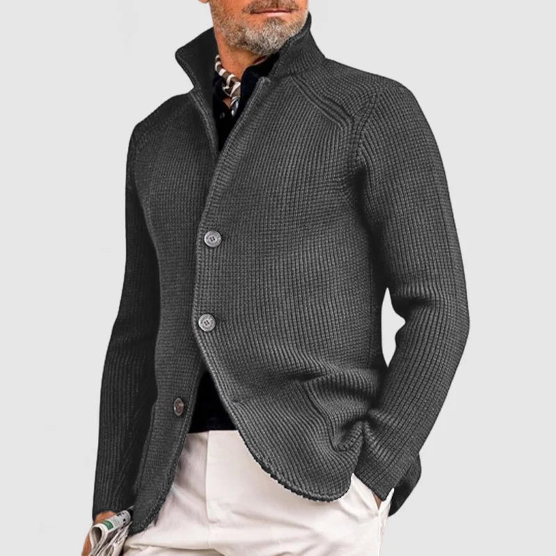 Knit Cardigan - Lapel Front and Smooth Drape Easy On Off