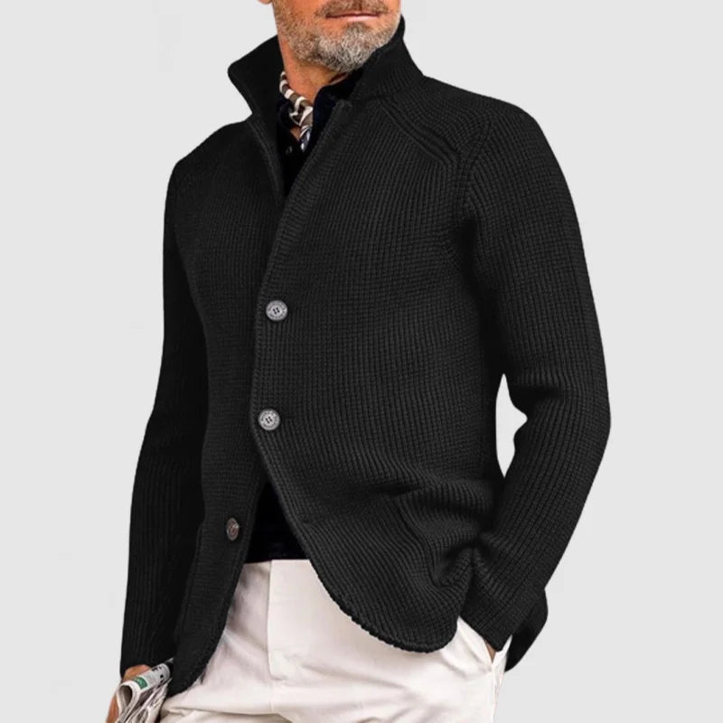 Knit Cardigan - Lapel Front and Smooth Drape Easy On Off