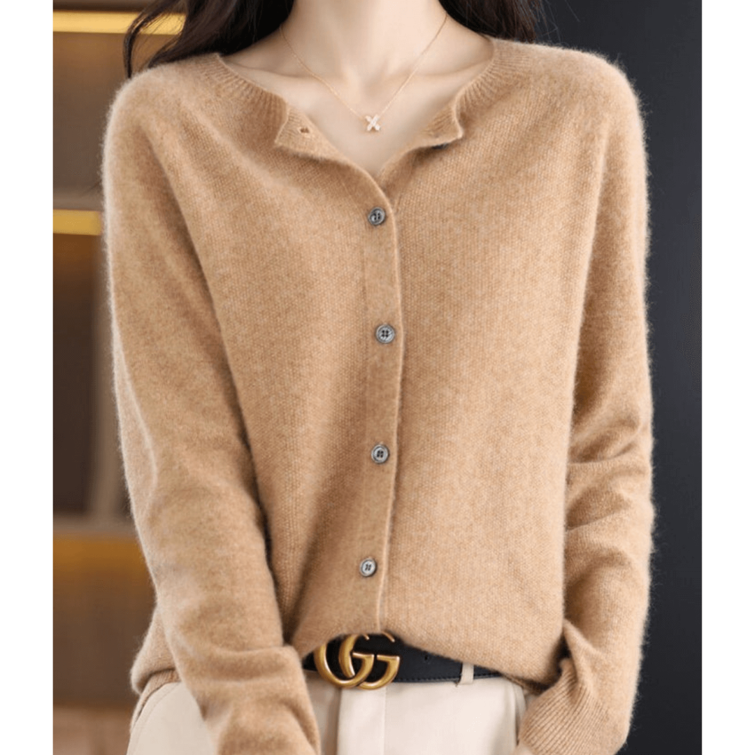 Knit Cardigan - V Neck With Smooth Drape & Easy Layering