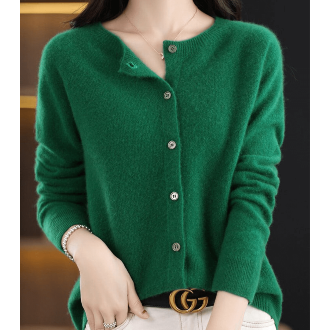 Knit Cardigan - V Neck With Smooth Drape & Easy Layering