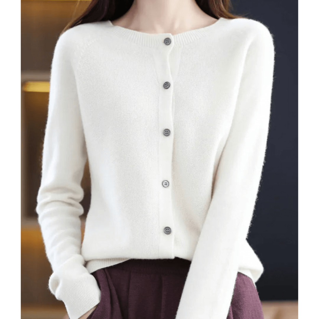 Knit Cardigan - V Neck With Smooth Drape & Easy Layering