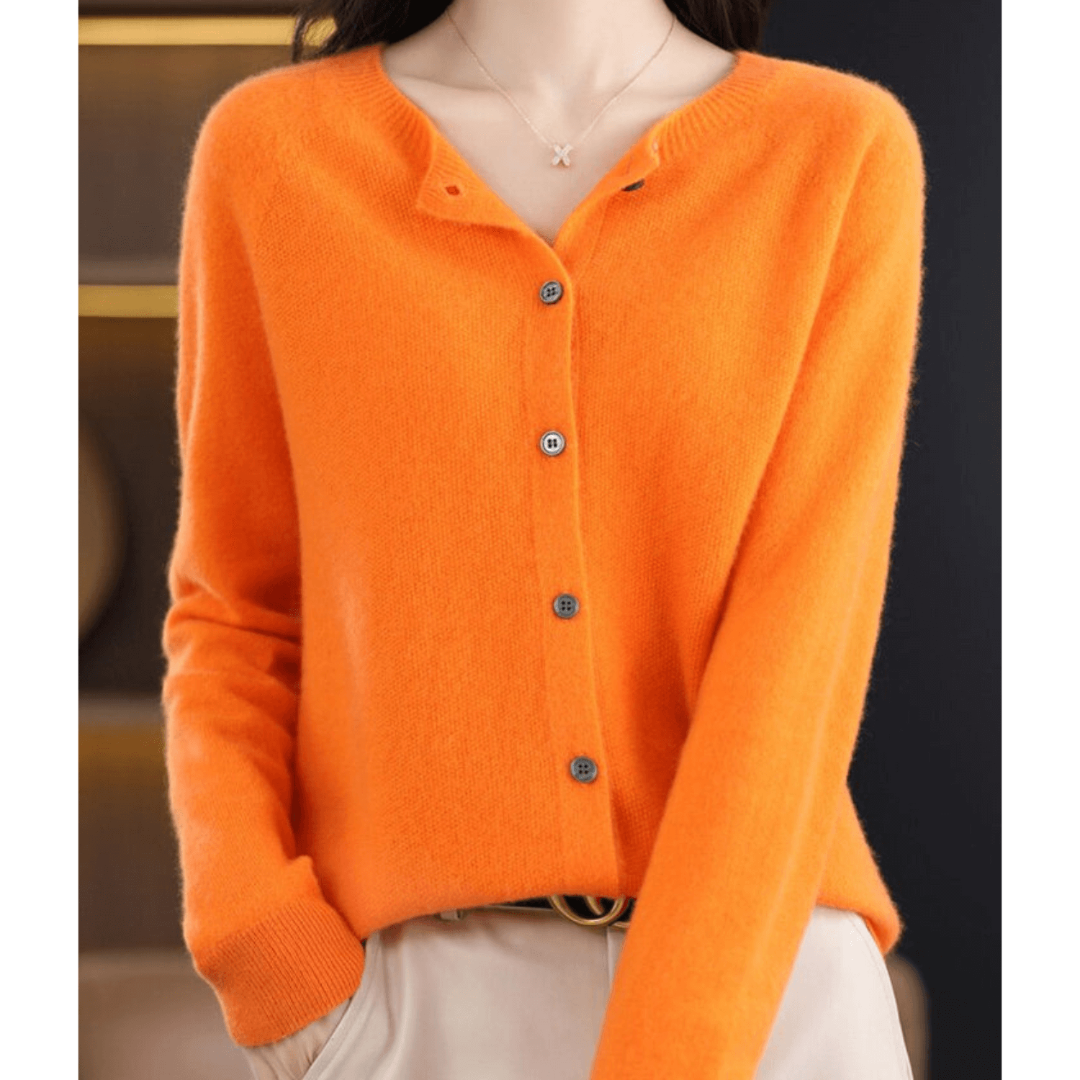 Knit Cardigan - V Neck With Smooth Drape & Easy Layering