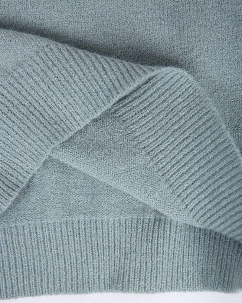 Knit Jumper - Geometric Pattern & Soft Stretch Comfort