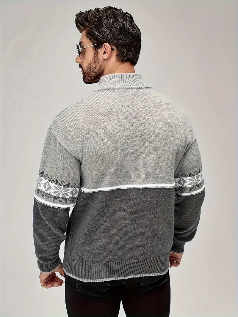 Knit Jumper - Scandinavian Pattern & Warm Insulating Fit
