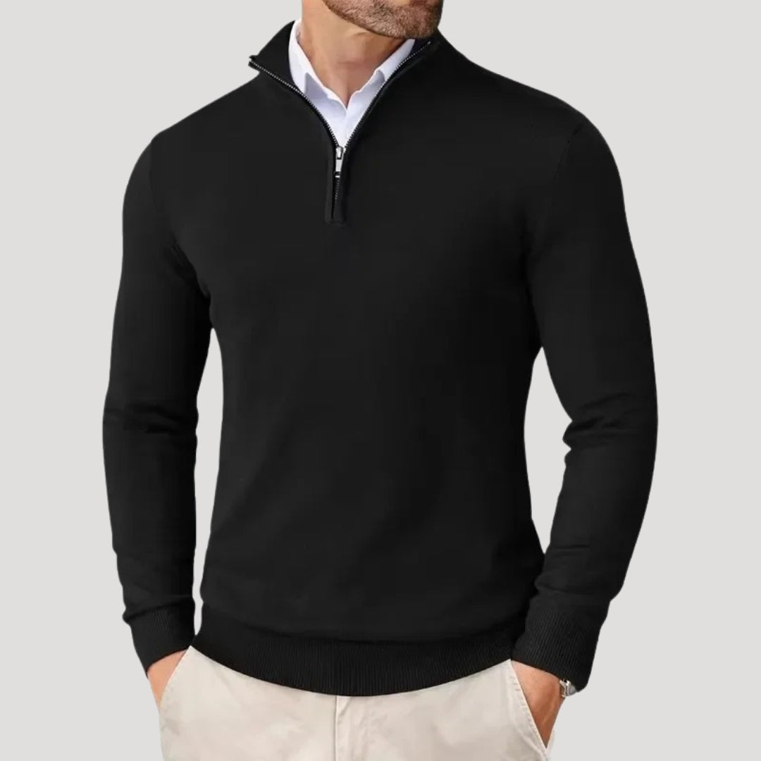Knit Jumper – Soft Blend Half Zip & Lightweight Warmth