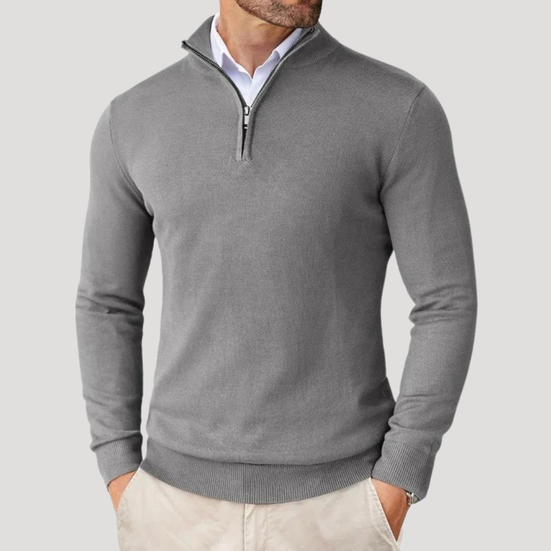 Knit Jumper – Soft Blend Half Zip & Lightweight Warmth
