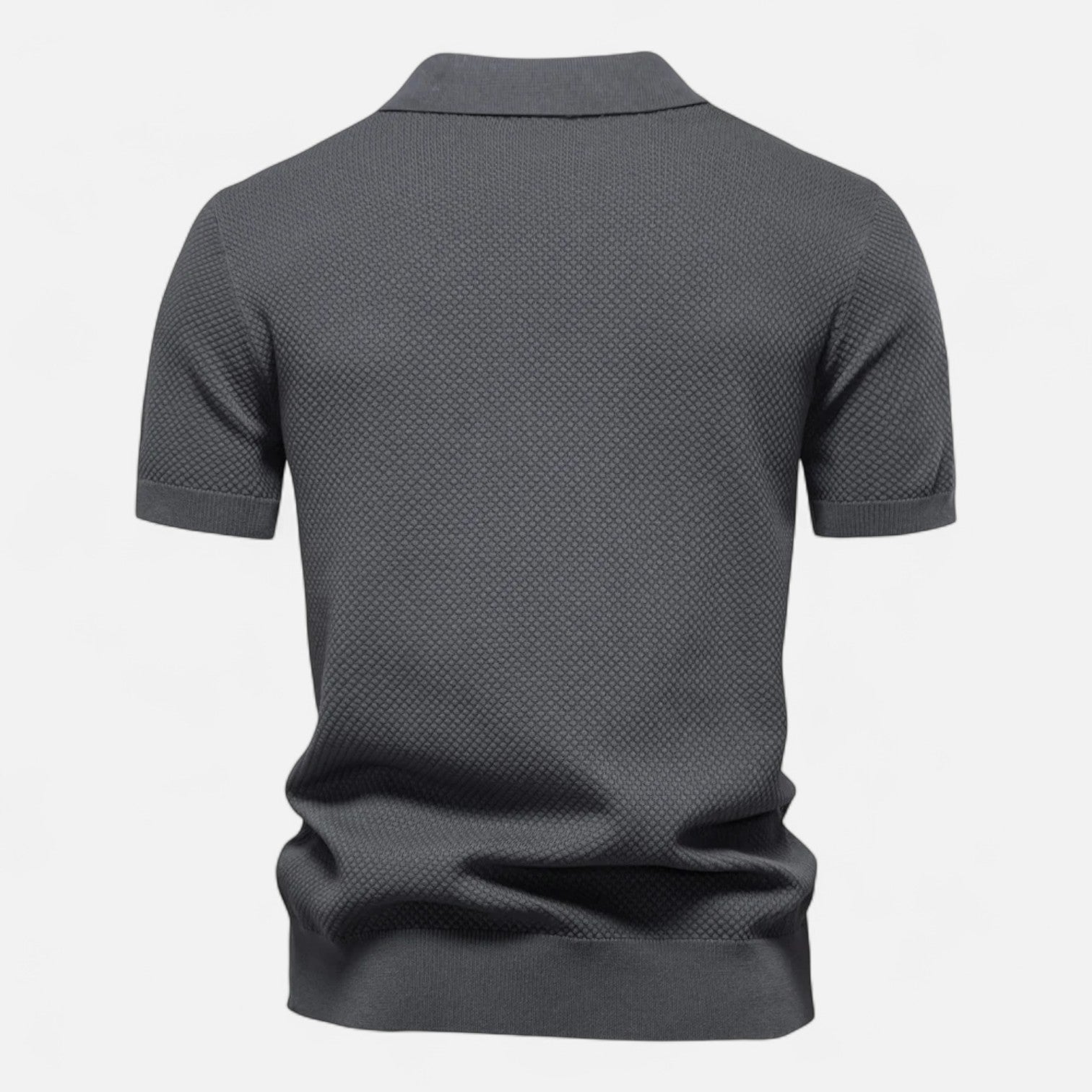 Knit Polo Shirt - Breathable Knit Blend Collar & Mobility
