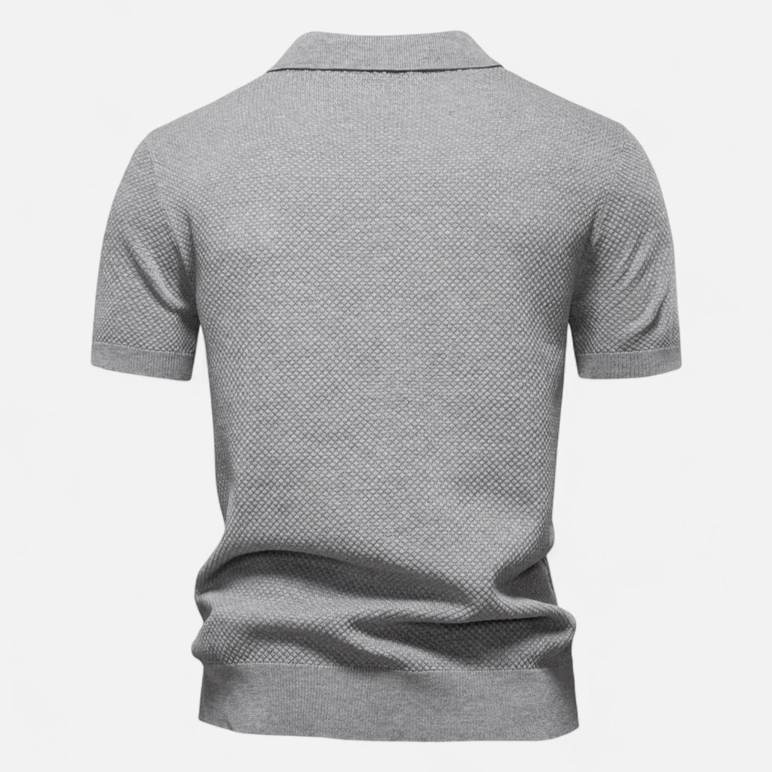 Knit Polo Shirt - Breathable Knit Blend Collar & Mobility