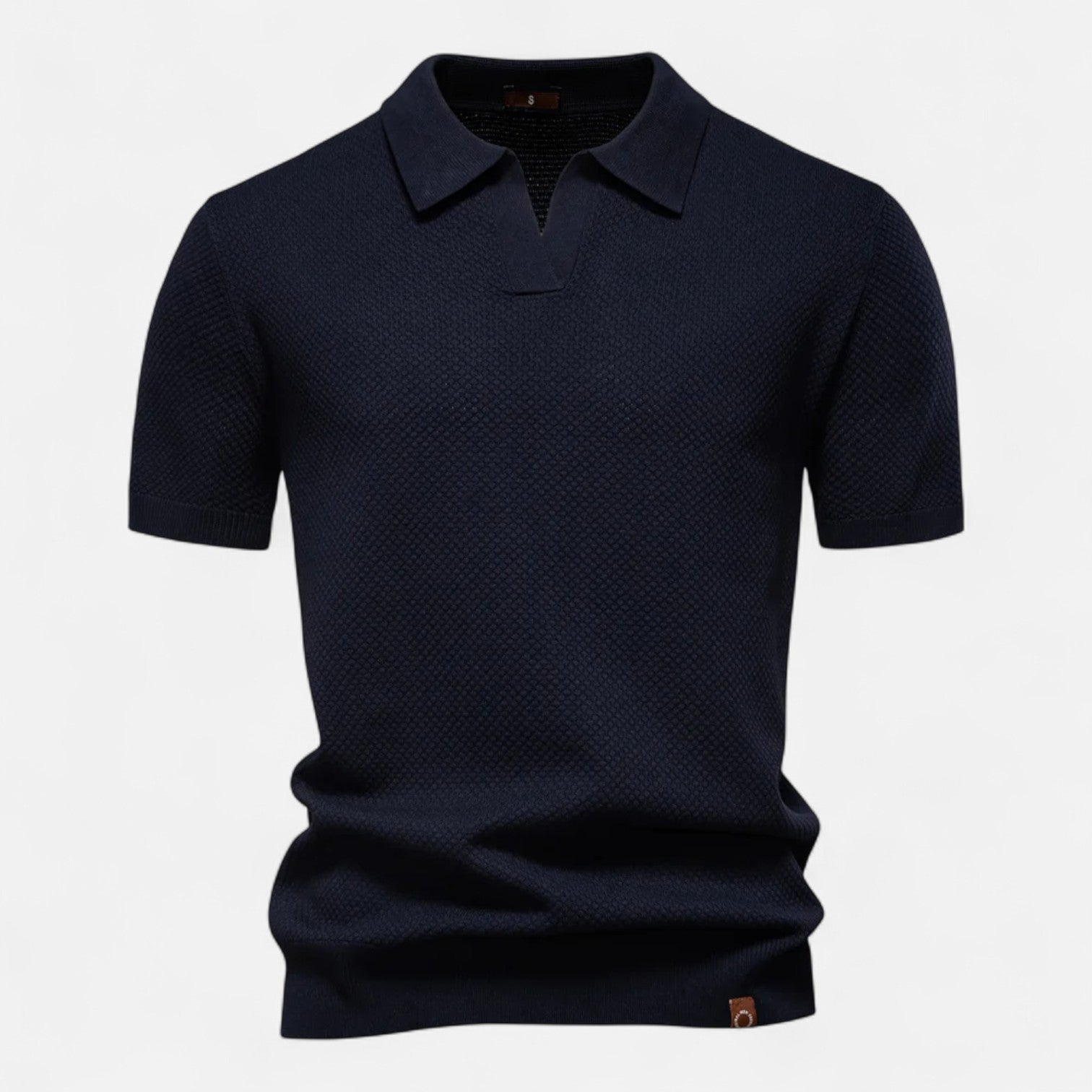 Knit Polo Shirt - Breathable Knit Blend Collar & Mobility