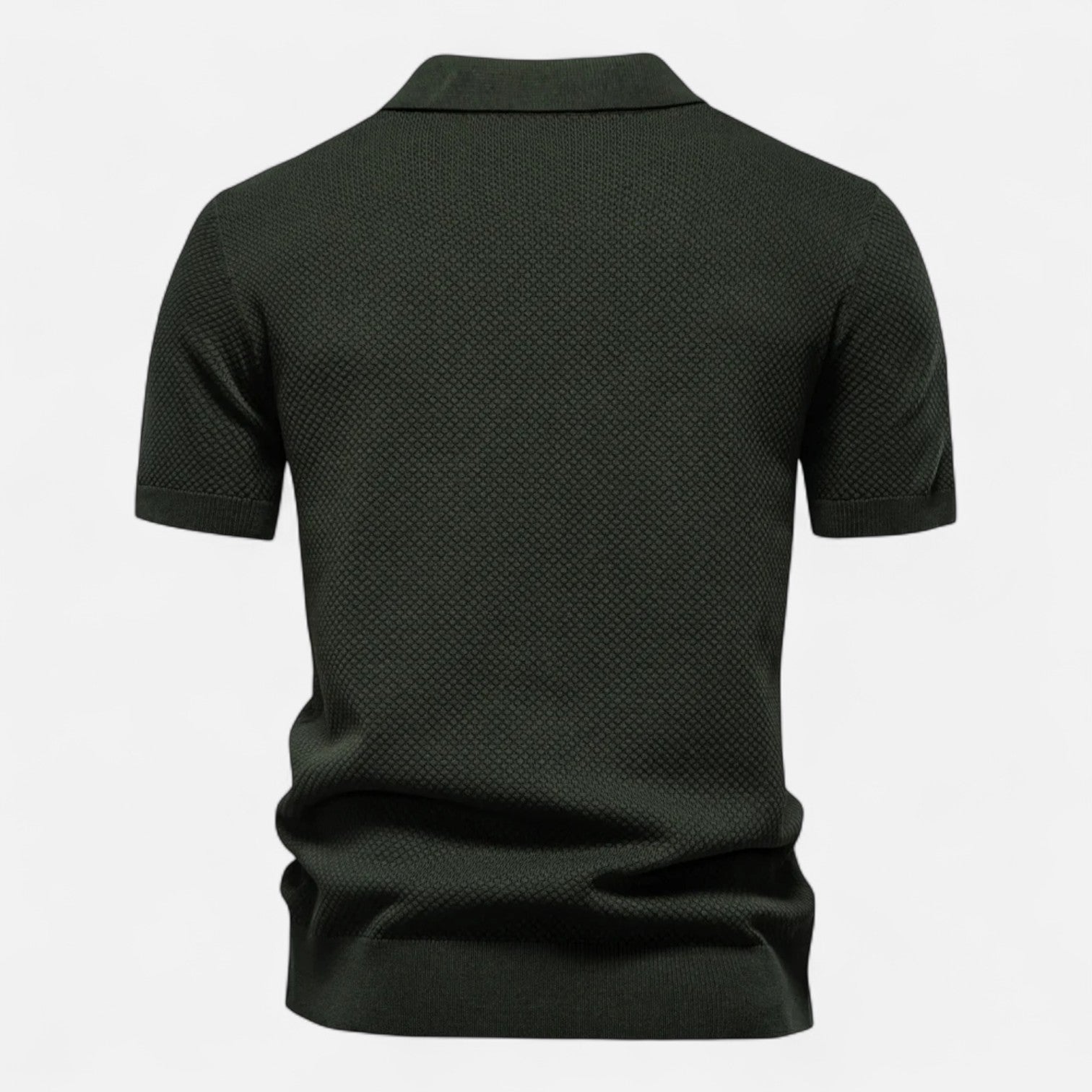 Knit Polo Shirt - Breathable Knit Blend Collar & Mobility