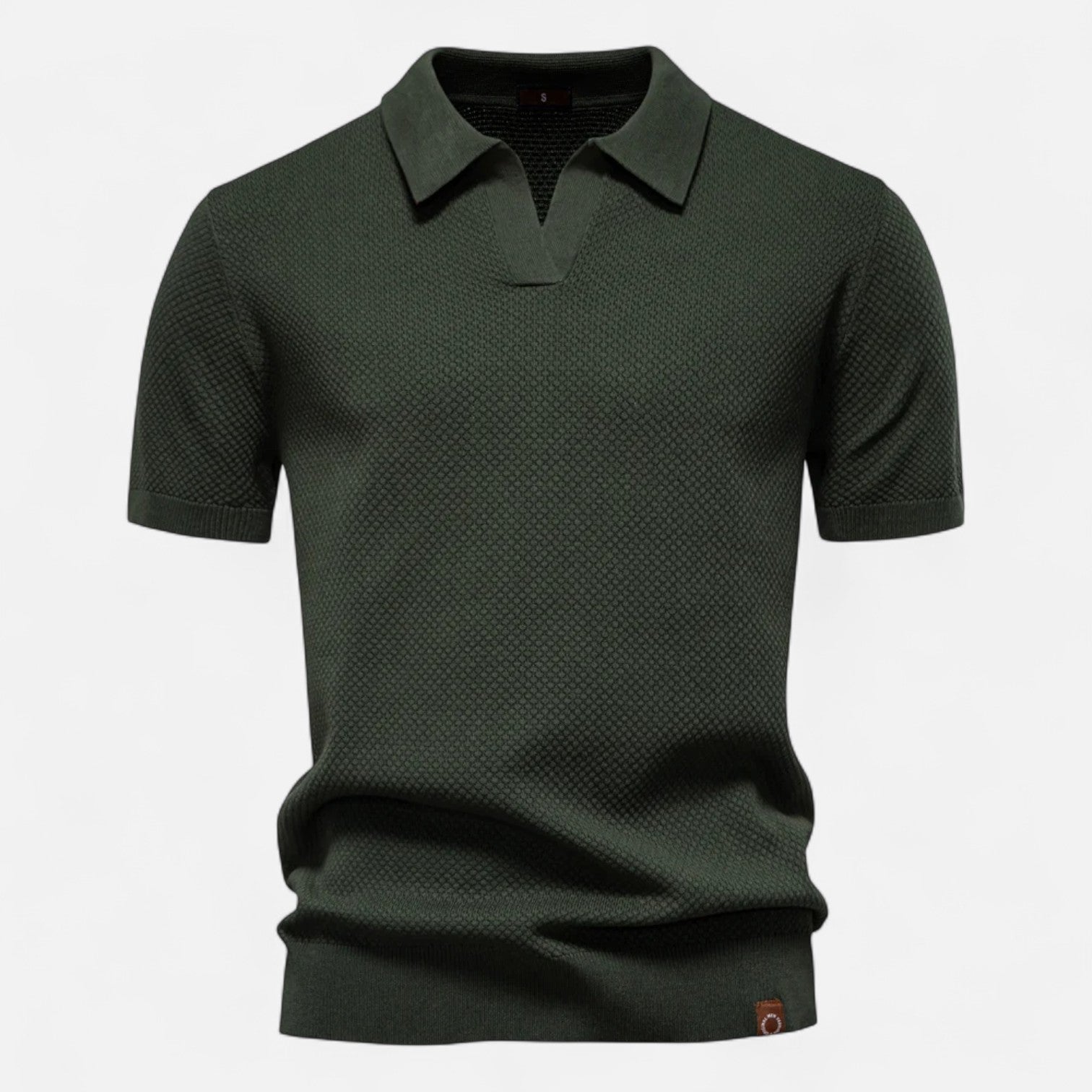 Knit Polo Shirt - Breathable Knit Blend Collar & Mobility