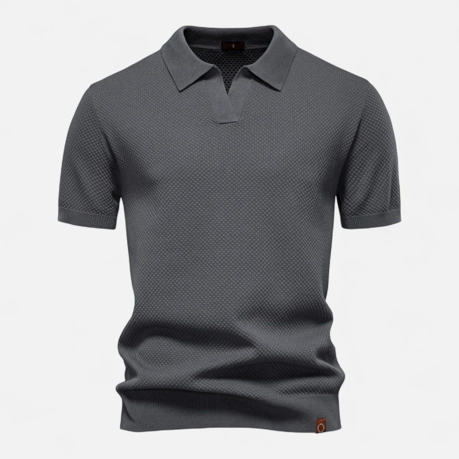 Knit Polo Shirt - Breathable Knit Blend Collar & Mobility