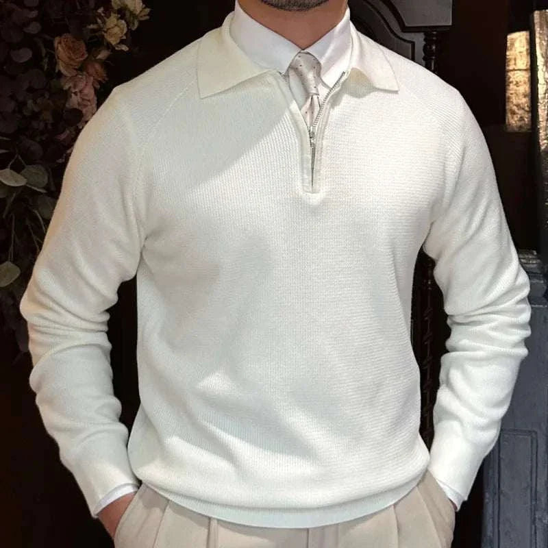 Knit Pullover - Blend Knit Construction And Steady Warmth