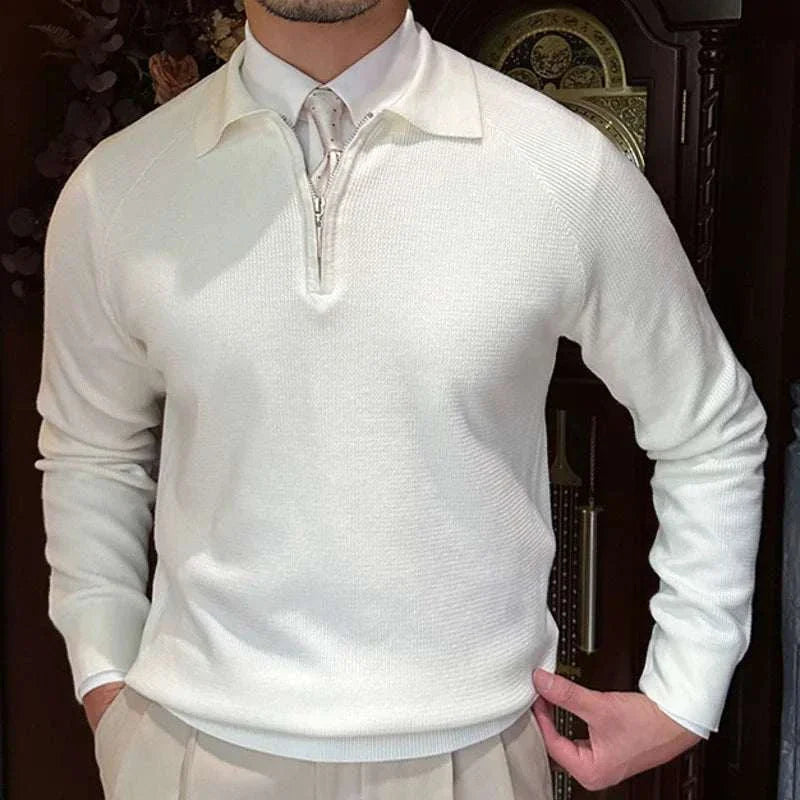 Knit Pullover - Blend Knit Construction And Steady Warmth