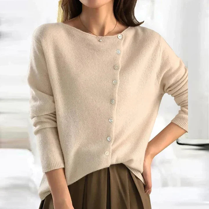 Knit Pullover - Button Placket & Warm Stretch Fit Layer