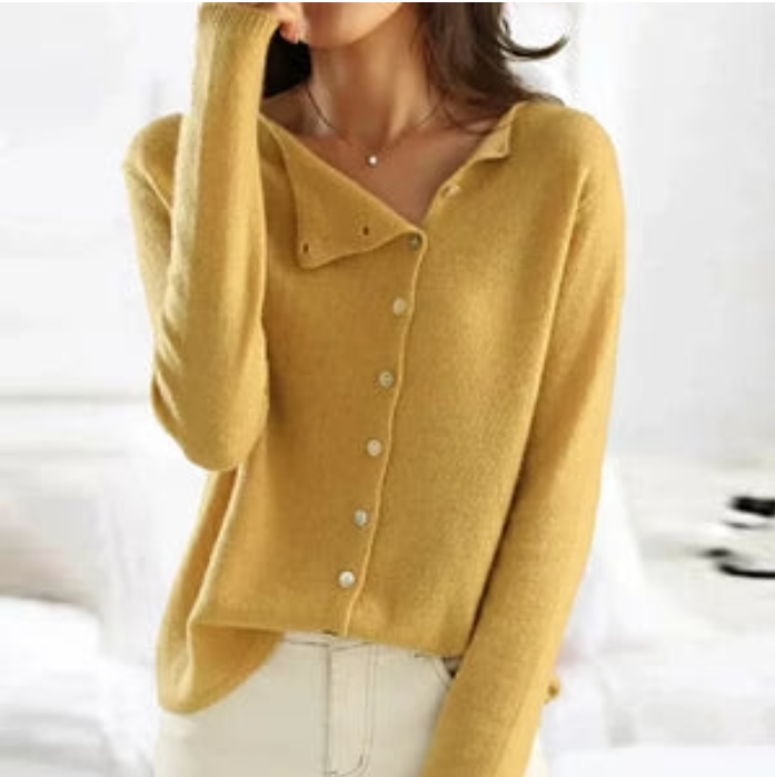 Knit Pullover - Button Placket & Warm Stretch Fit Layer