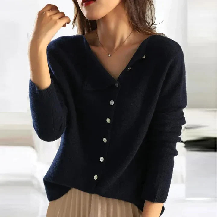 Knit Pullover - Button Placket & Warm Stretch Fit Layer