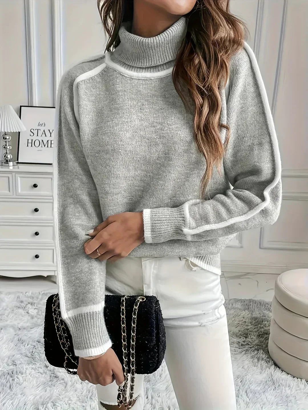 Knit Pullover - Soft Polyester Blend And Warm Flexible Fit