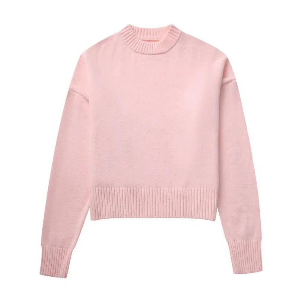 Knit Pullover - Viscose Blend Ribbed Texture And Shaped Fit