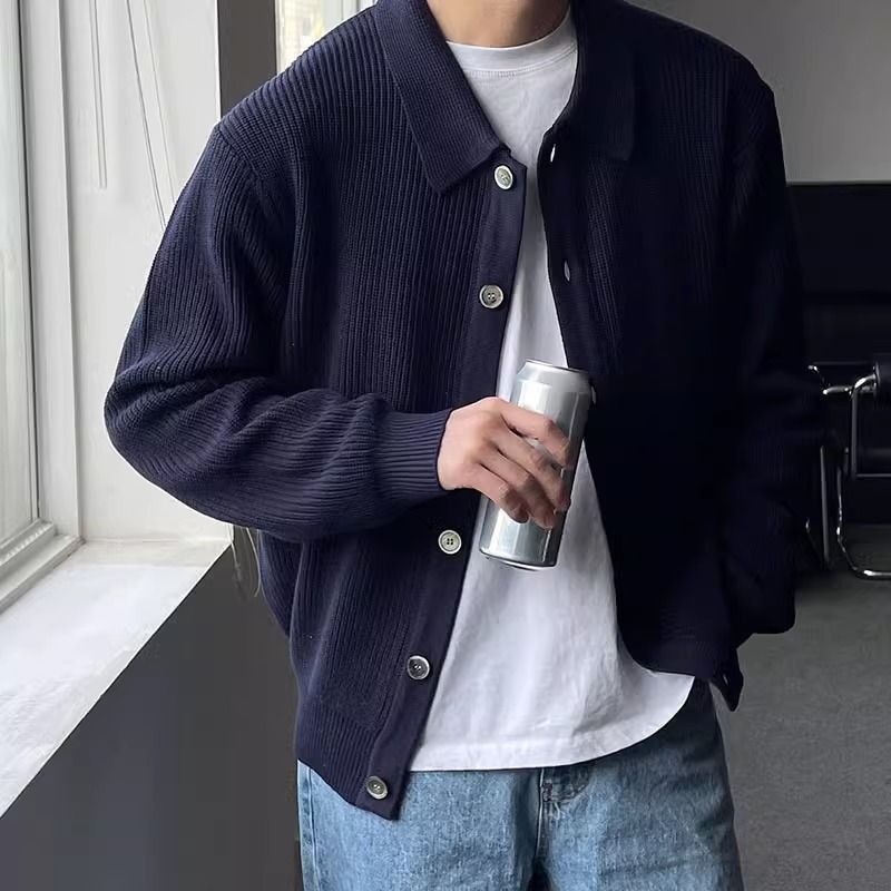 Knit Sweater - Acrylic Blend Button Front & Breathable Fit
