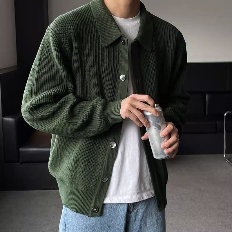 Knit Sweater - Acrylic Blend Button Front & Breathable Fit