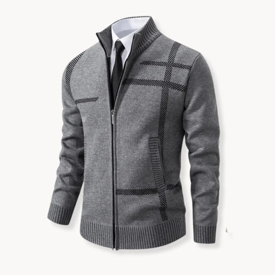 Knit Sweater - Full Zip Front & Soft Yarn Blend Warmth
