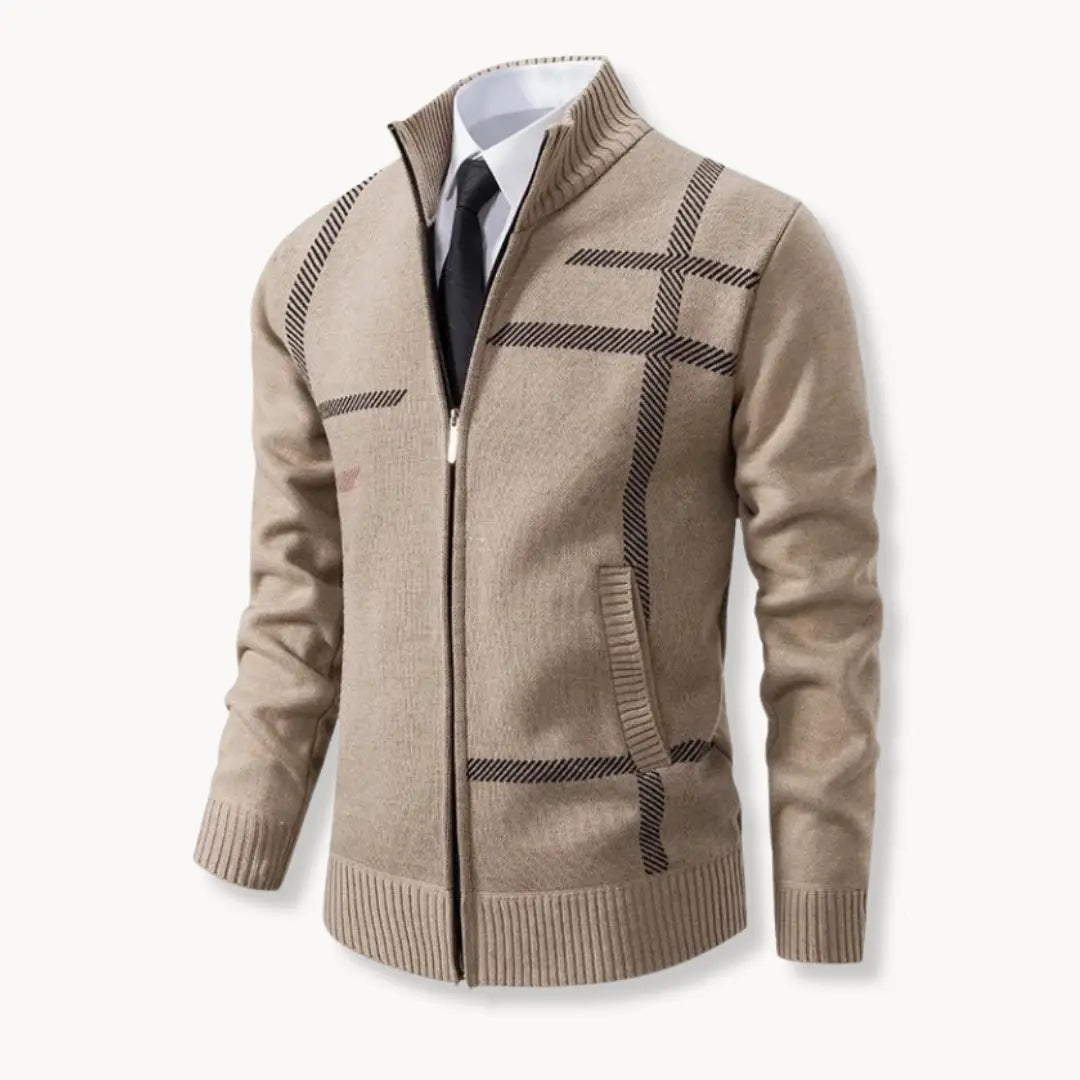 Knit Sweater - Full Zip Front & Soft Yarn Blend Warmth