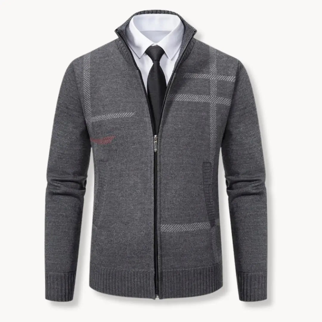 Knit Sweater - Full Zip Front & Soft Yarn Blend Warmth