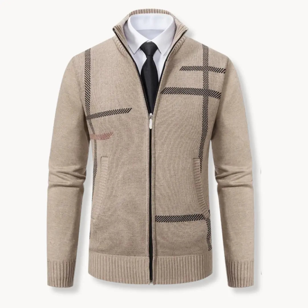Knit Sweater - Full Zip Front & Soft Yarn Blend Warmth