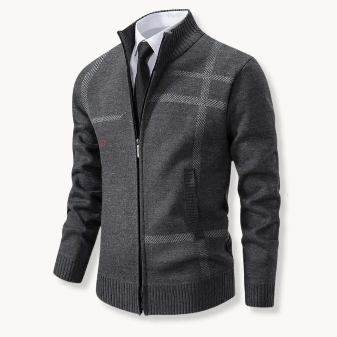 Knit Sweater - Full Zip Front & Soft Yarn Blend Warmth